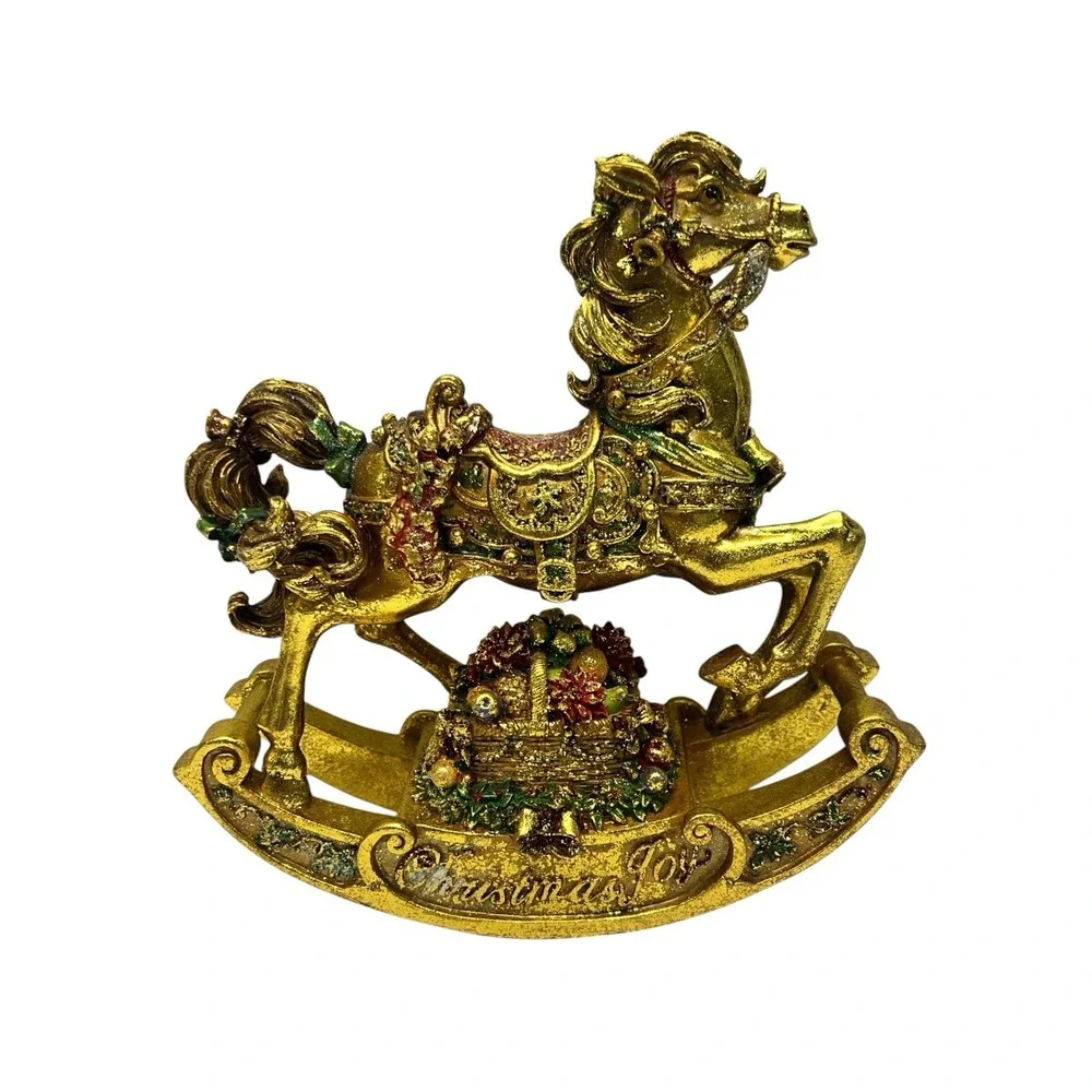 Christmas Carousel Horse & Santa Clause The San Francisco Music Box Company Work
